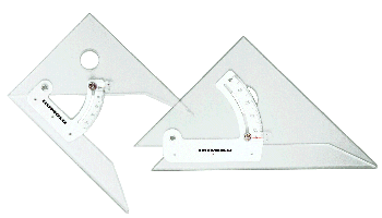 GeoDreieck mit verstellbarem Winkel 25cm