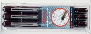 rotring Tikky Graphic 3er Set 0,1 - 0,3 - 0,5 mm