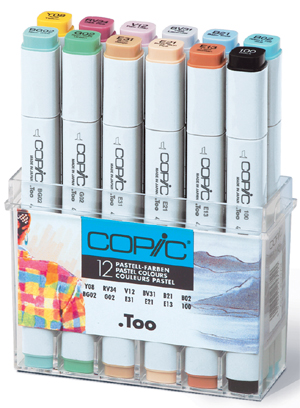 COPIC Marker Set 12er Pastellfarben