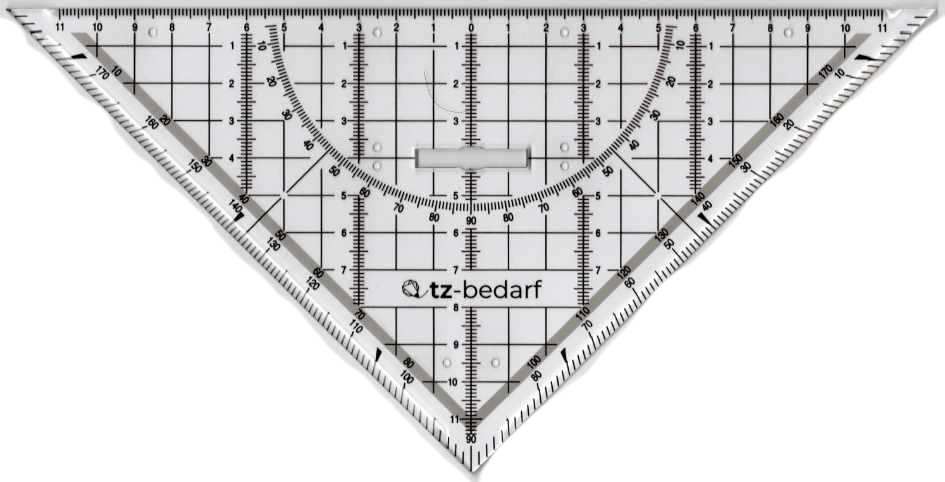 Geo Dreieck 25cm mit Griff